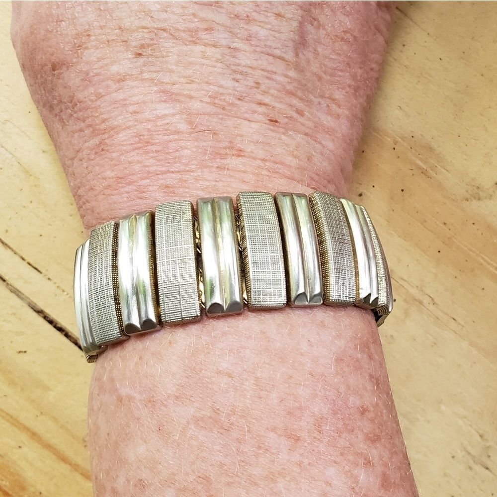 Bergere Vintage Gold Toned Expansion Bracelet
